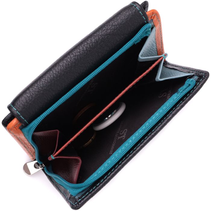 Стильний гаманець для жінок із натуральної шкіри ST Leather 22501 чорний
