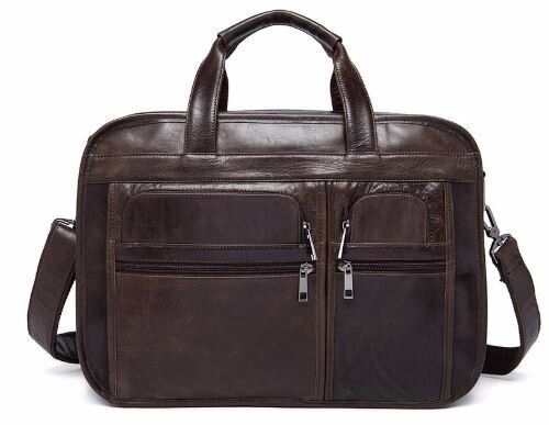 Сумка для ноутбука з натуральної шкіри 14870 Vintage коричнева