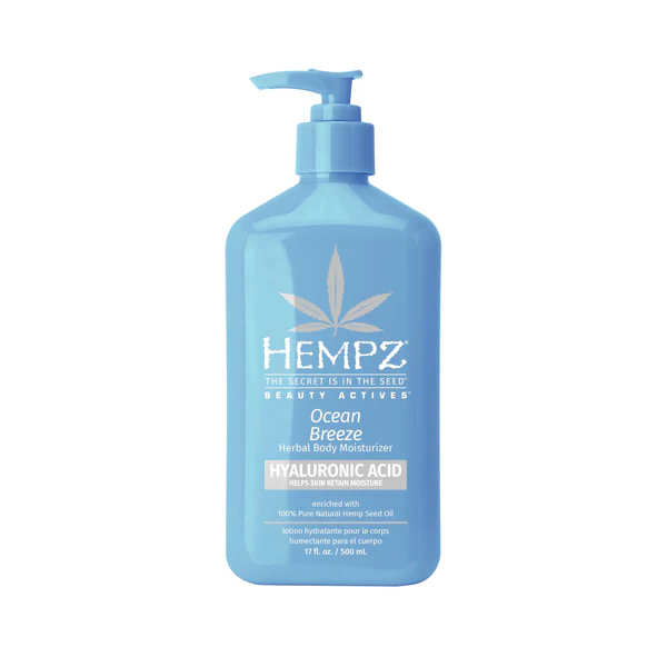 Молочко зволожуюче з гіалуроновою кислотою "Оушен Бріз" Ocean Breeze Herbal Body Moisturizer with Hyaluronic Acid Hempz 500 ml
