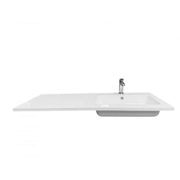 Умивальник накладний Adamant Flat White 120 R штучний камінь 1200x478x140мм