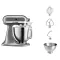 Кухонна машина KitchenAid Artisan 4,8 л 5KSM185PSEMS з відкидним блоком срібний медальйон