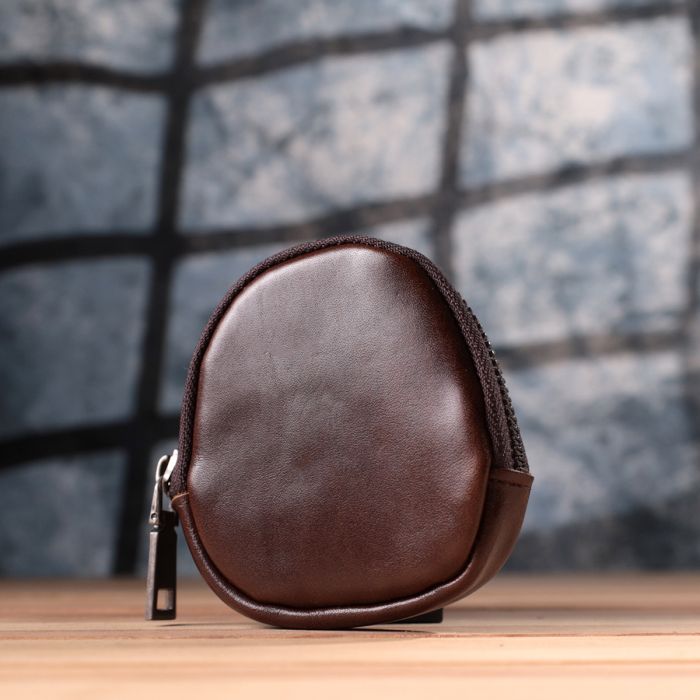 Невеликий гаманець для монет із натуральної шкіри Vintage s_15101 коричневий