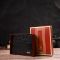 Зручний чоловічий гаманець із натуральної фактурної шкіри з тисненням під крокодила Canpellini 21790 чорний