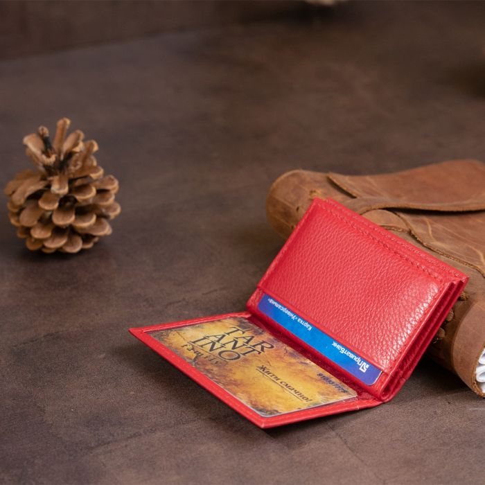 Визитница-книга ST Leather 19214 красная