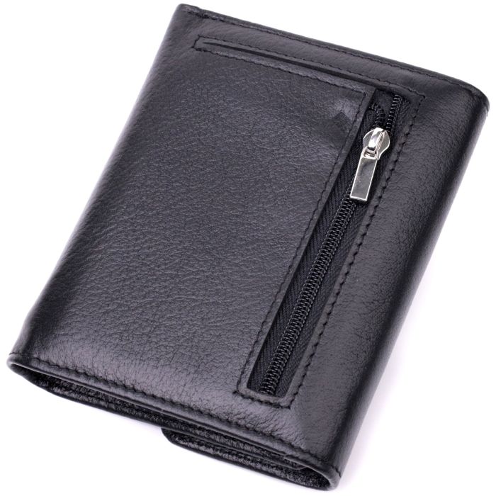 Жіночий гаманець з монетницею з натуральної шкіри ST Leather 19494 чорний