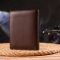 Женский вертикальный кошелек из натуральной кожи Canpellini 21679 коричневый