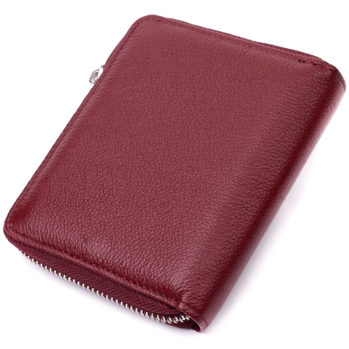 Практичний гаманець для жінок із натуральної шкіри ST Leather 22450 бордовий