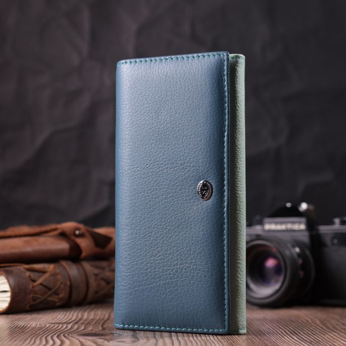 Цікавий жіночий гаманець з натуральної шкіри ST Leather 22525 різнокольоровий