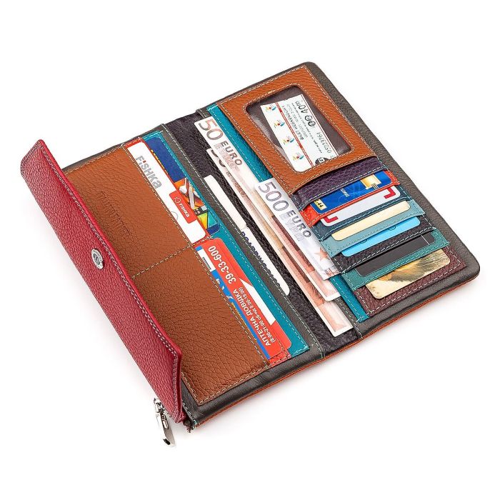 Кошелек женский ST Leather 18406 (SB42-2) многофункциональный красный