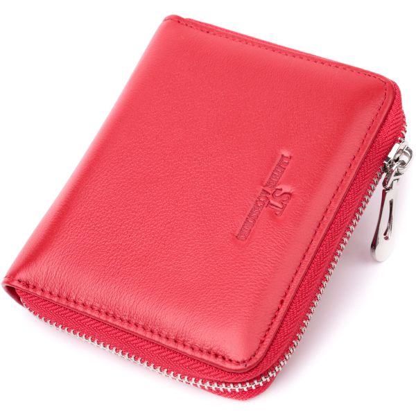 Симпатичный женский кошелек из натуральной кожи ST Leather 22448 красный