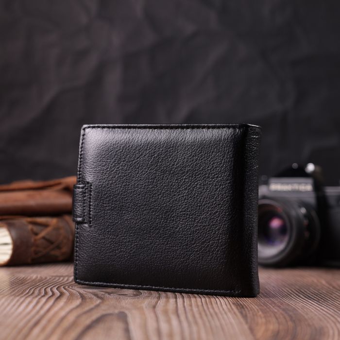 Мужской трендовый кошелек из натуральной кожи ST Leather 22553 черный