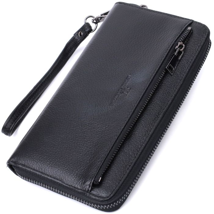 Удобный клатч для мужчин из натуральной кожи ST Leather 22681 черный