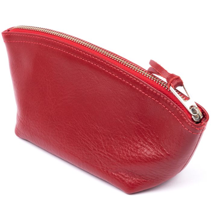 Женская косметичка из кожи Amelin Grande Pelle 11303 красная