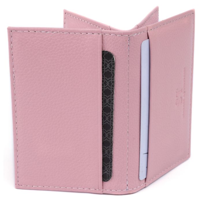 Визитница-книга ST Leather 19220 розовая