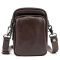 Мессенджер маленький кожаный черный шоколад TIDING BAG 333-1C