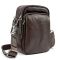 Мессенджер маленький кожаный черный шоколад TIDING BAG 333-1C
