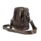 Мессенджер маленький кожаный черный шоколад TIDING BAG 333-1C