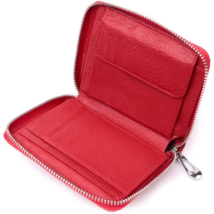 Симпатичный женский кошелек из натуральной кожи ST Leather 22448 красный