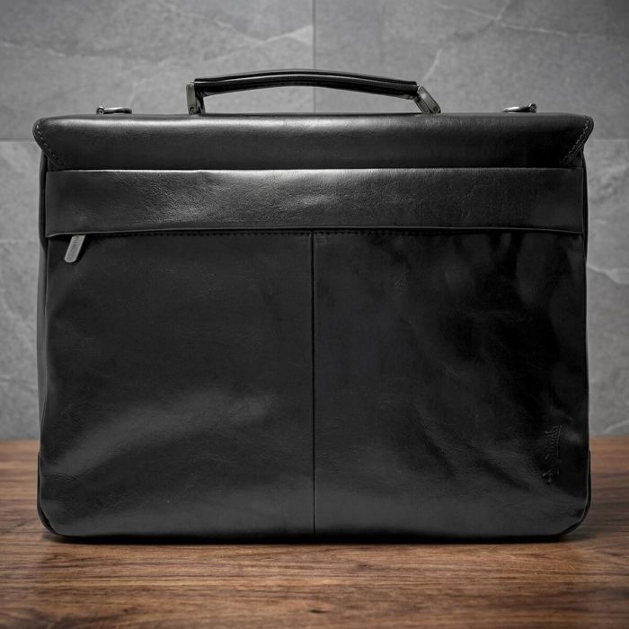Чоловічий портфель з натуральної шкіри Tony Perotti Italico 9276G-35 (90416) Чорний