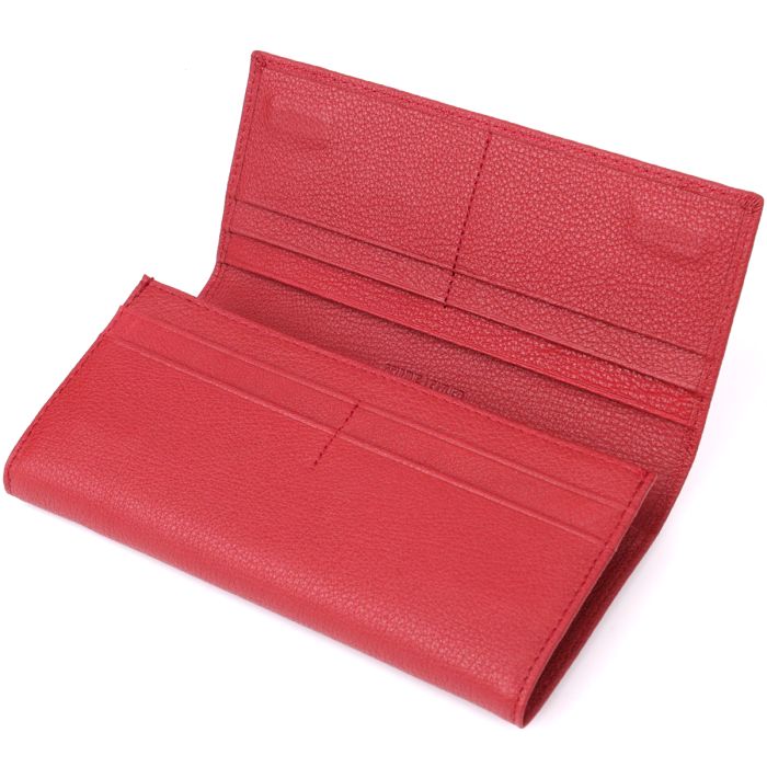 Жіночий місткий гаманець з натуральної шкіри ST Leather 23096 червоний