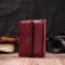 Шкіряний жіночий гаманець із монетницею ST Leather 19480 бордовий