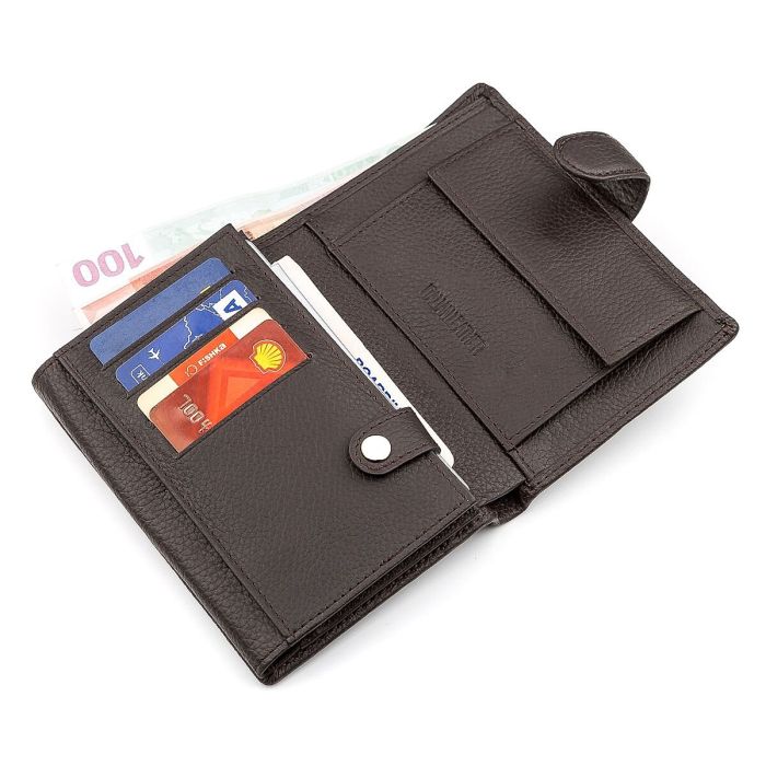 Чоловічий гаманець ST Leather 18331 (ST101) коричневий вертикальний