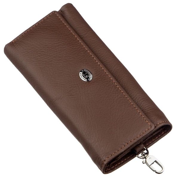 Чоловічий універсальний гаманець із ключницею ST Leather 18840 коричневий