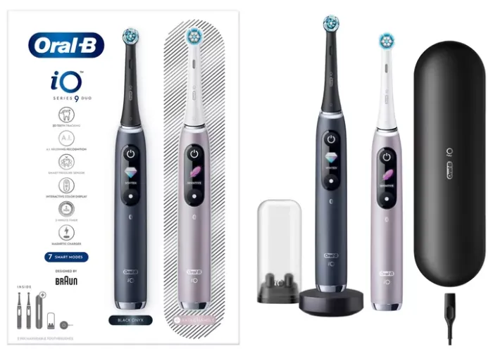 Зубні щітки BRAUN Oral-B iO Series 9 DUO iOM9d.2J2.2AD Рожева+Чорна (2)