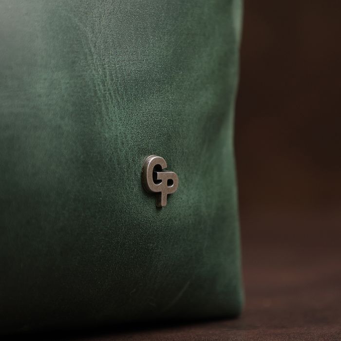 Кожаная косметичка унисекс Grande Pelle 11573 зеленый