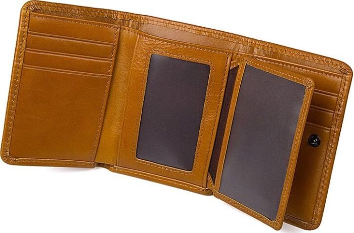 Кошелек 14597 кожаный Vintage рыжий