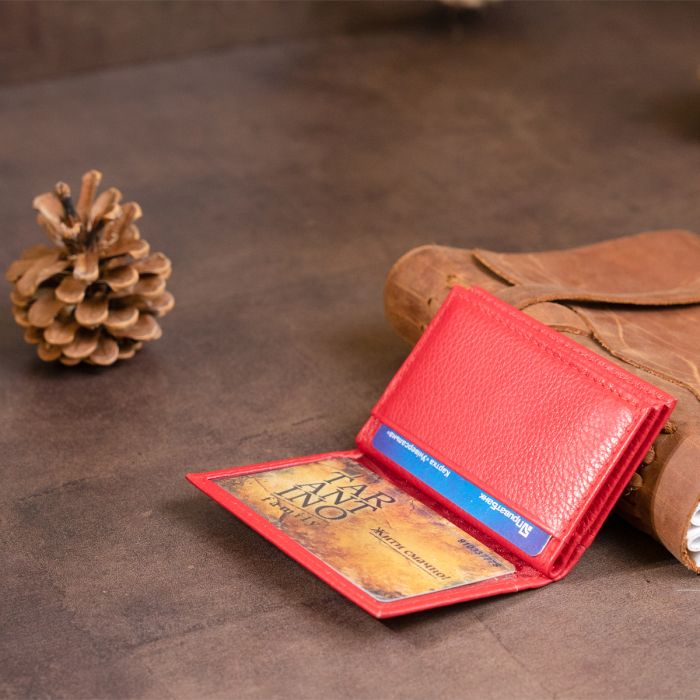 Визитница-книга ST Leather 19214 красная