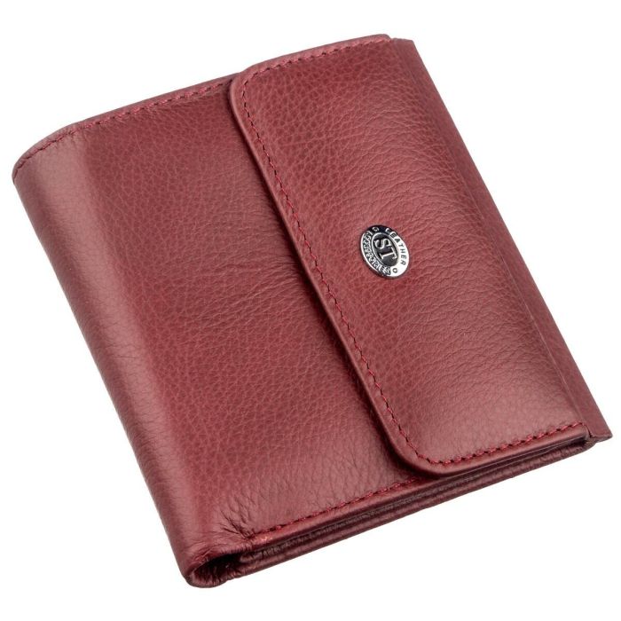 Небольшой женский кошелек с монетницей ST Leather 18920 бордовый