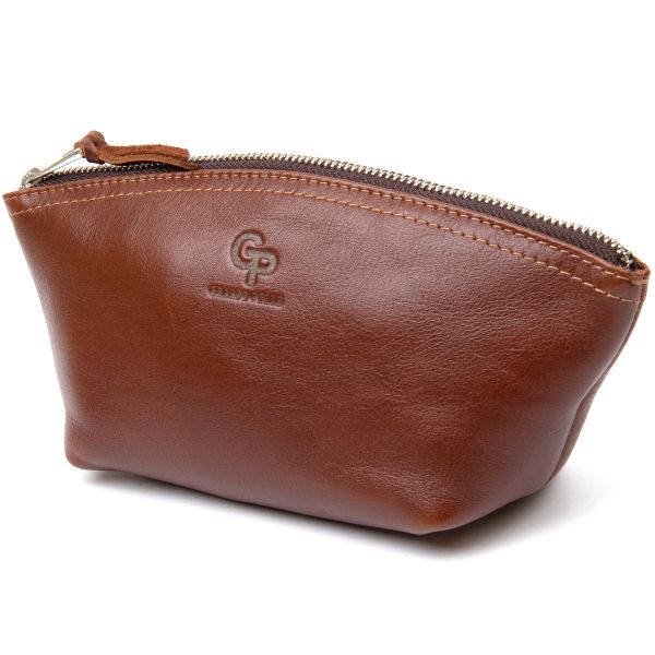 Женская косметичка из натуральной кожи Grande Pelle 11510 коричневый