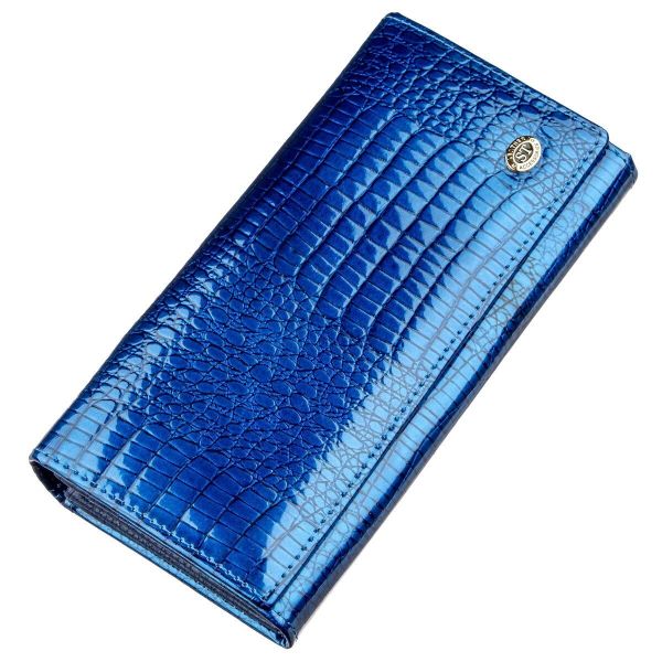 Жіночий лаковий гаманець ST Leather 18901 синій