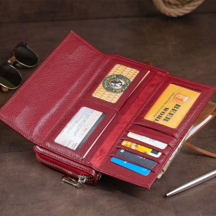 Кошелек кожаный женский ST Leather 19293 бордовый
