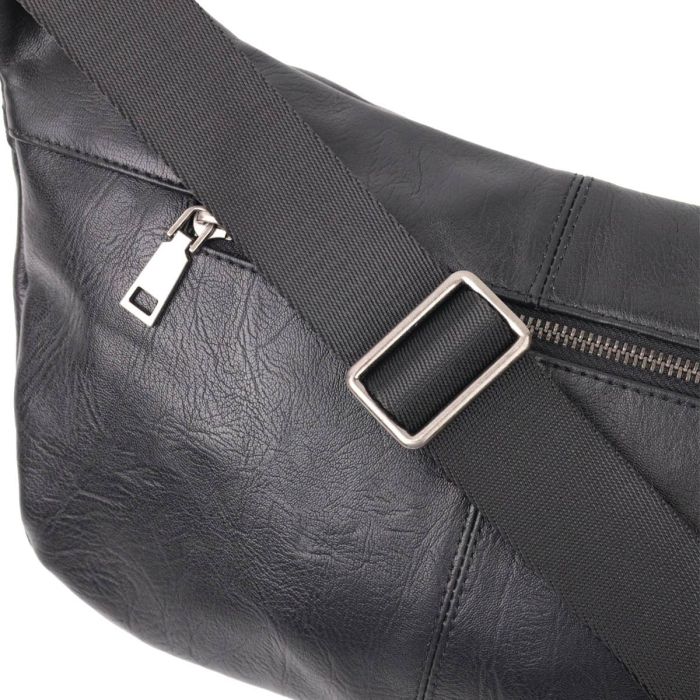 Сумка через плечо Vintage 20831 кожаная черная.
