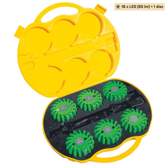 Комплект ліхтарів професійних Mactronic M-Flare (65 Lm) Green Magnet Synch Recharg 12/220V (PSD0013)