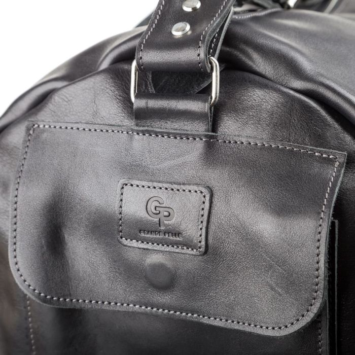 Сумка дорожня Grande Pelle 11048 шкіряна чорна