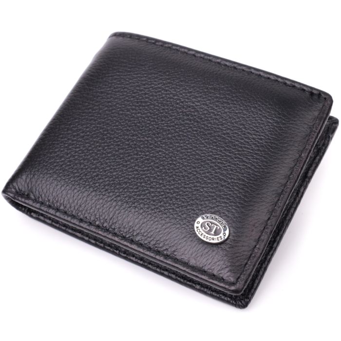 Отличный зажим из натуральной кожи ST Leather 22475 черный