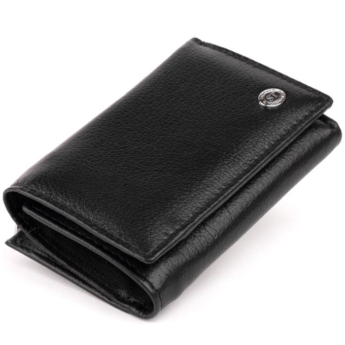 Горизонтальне портмоне зі шкіри унісекс на магніті ST Leather 19331 чорне