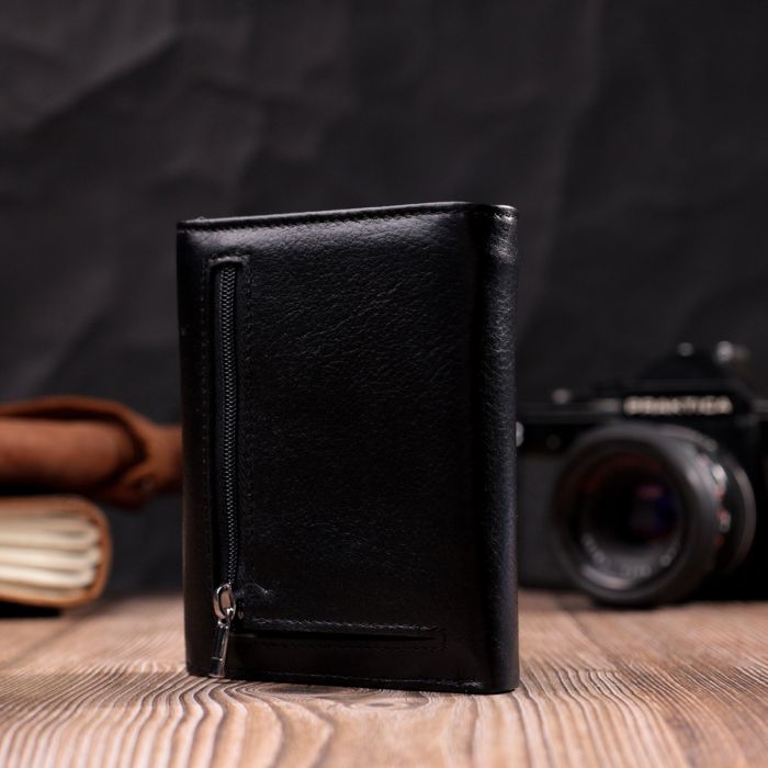 Жіночий гаманець з монетницею з натуральної шкіри ST Leather 19494 чорний