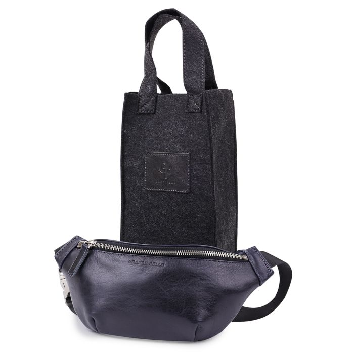 Кожаная бананка унисекс Grande Pelle 11569 черный