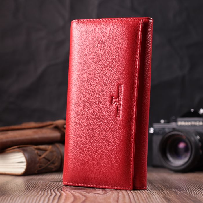 Отличный женский кошелек из натуральной кожи ST Leather 22524 красный
