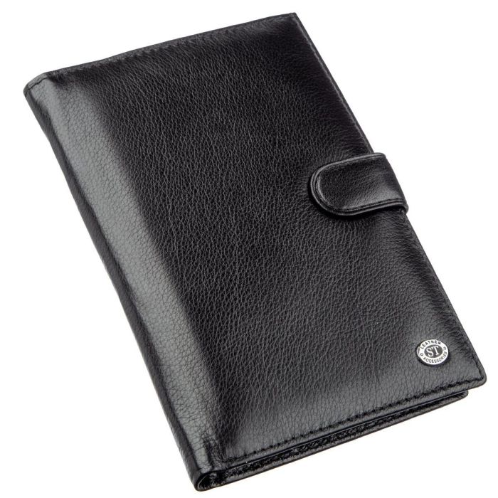 Гаманець-візитниця для чоловіків ST Leather 18831 чорний