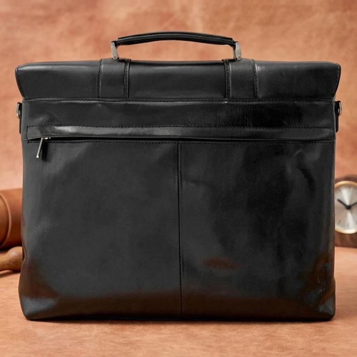 Чоловічий портфель з натуральної шкіри Tony Perotti Italico 9225G-38 (90415) Чорний