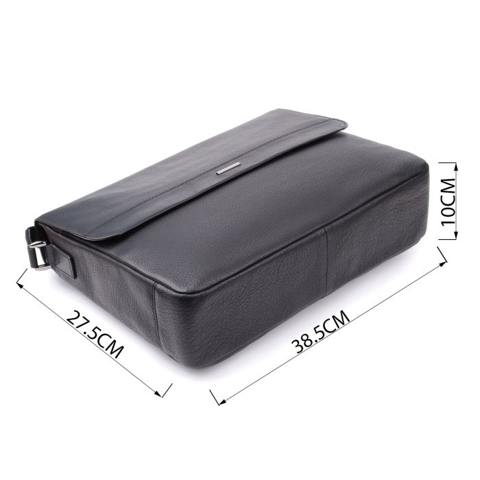 Чоловіча сумка-портфель для ноутбука із зернистої натуральної шкіри Tony Perotti 20864_1 (6036-38 nero) чорна