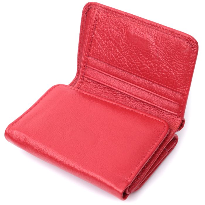 Женский портмоне с монетницей из натуральной кожи ST Leather 22727 красный