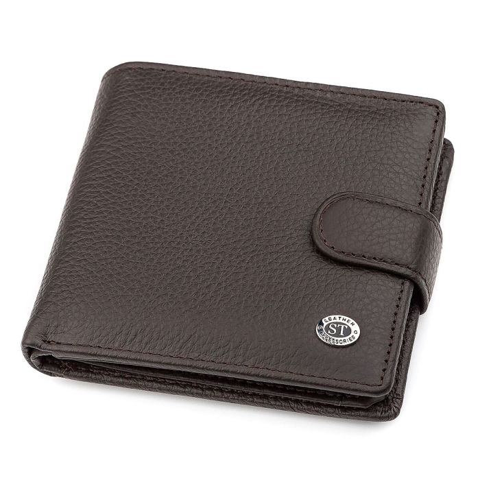 Мужской кошелек ST Leather 18347 (ST153) коричневый функциональный