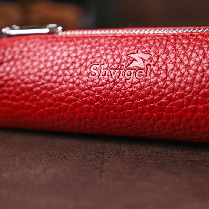 Шкіряна жіноча ключниця Shvigel 16537 червона