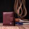 Компактний жіночий гаманець із натуральної шкіри ST Leather 22674 бордовий